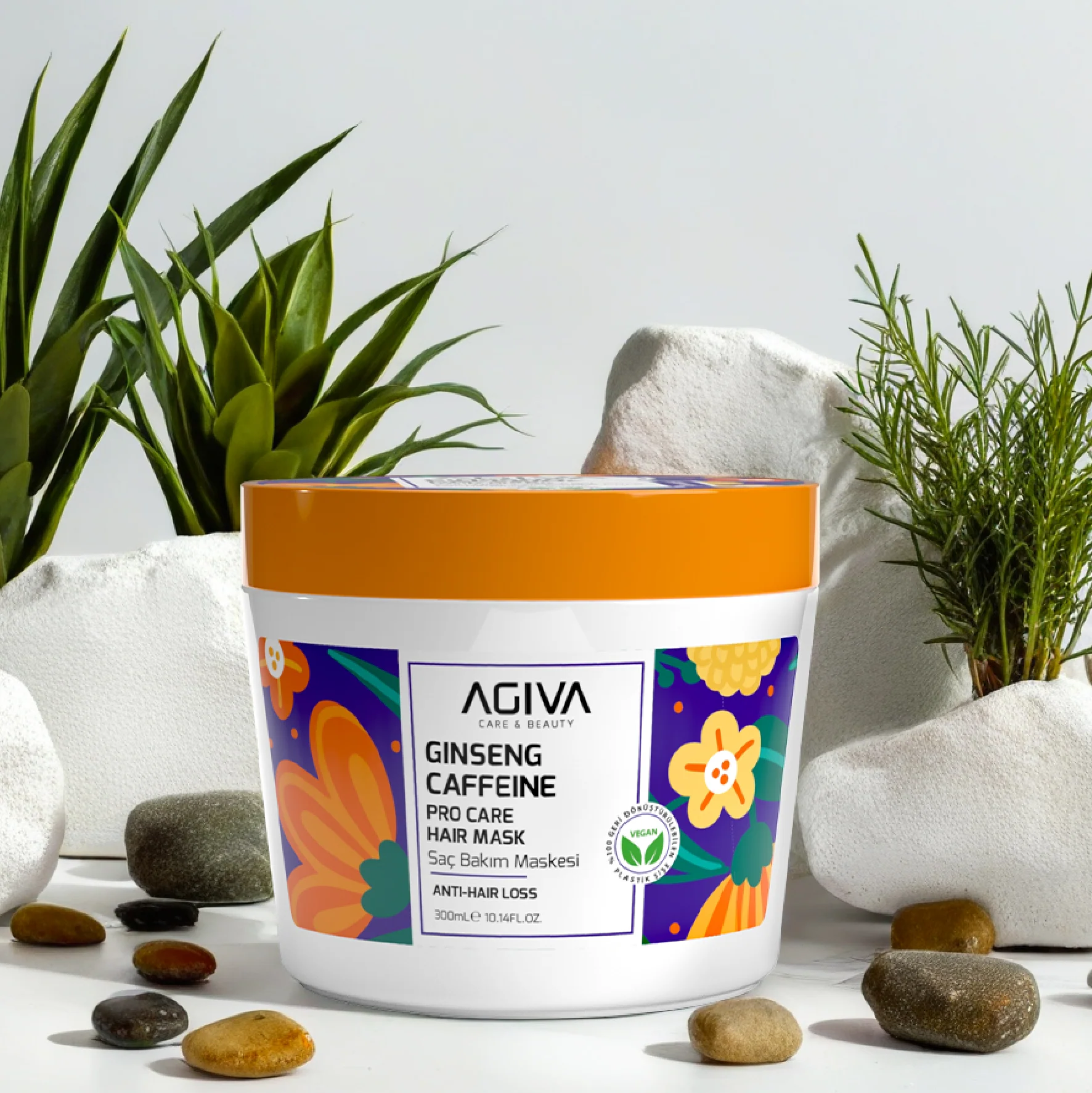 Agiva Caffeine Ginseng Pro Care Hair Mask 300ML - Image 3