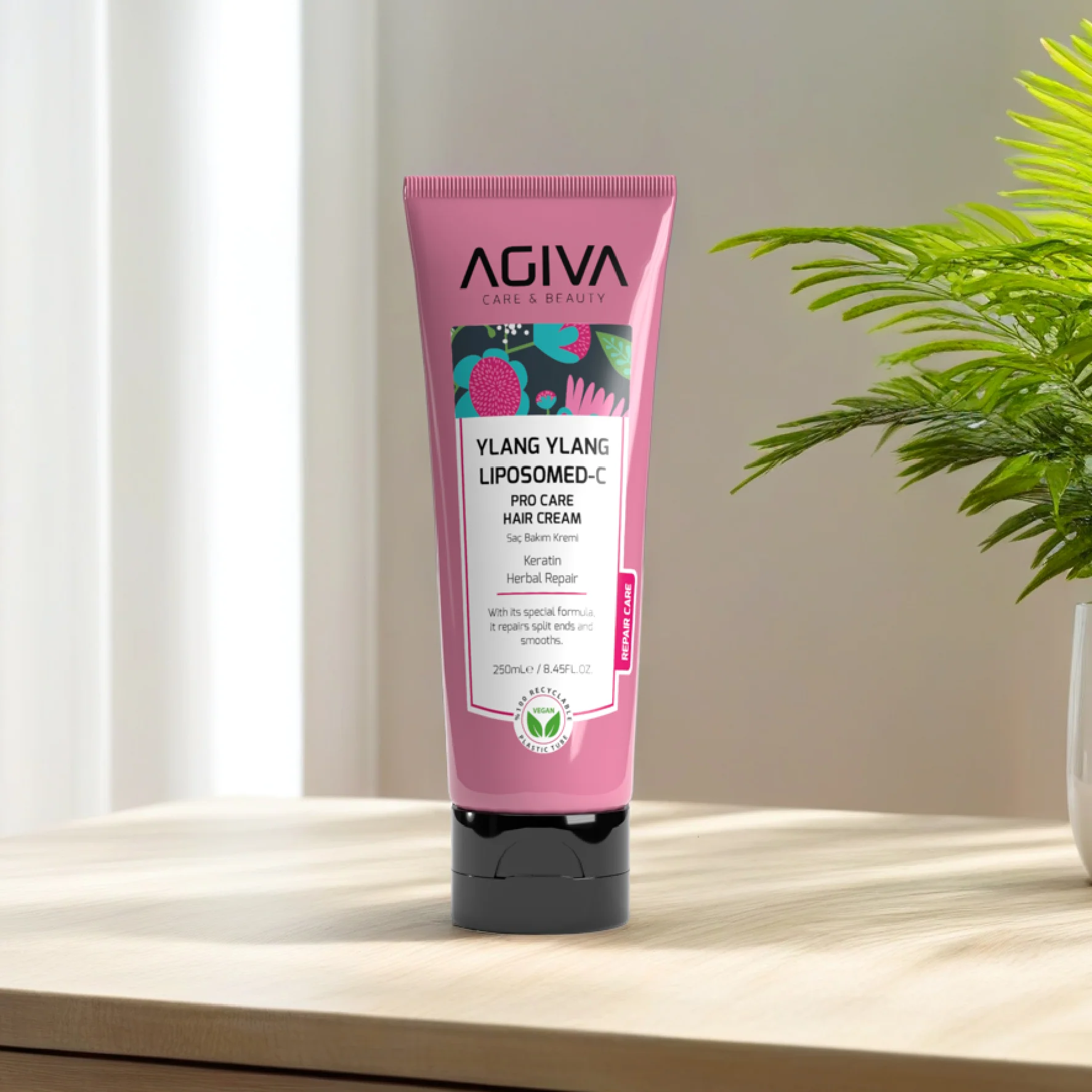 Agiva Ylang Ylang Lıpozom C Pro Care Hair Cream 250ML - Image 3