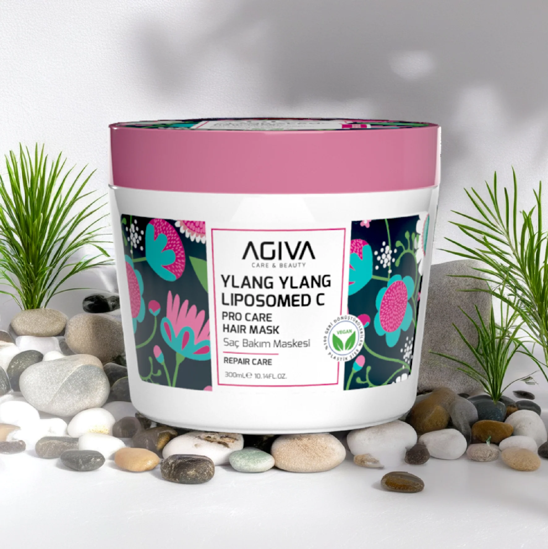 Agiva Ylang Ylang Lıpozom C Pro Care Hair Mask 300ML - Image 3