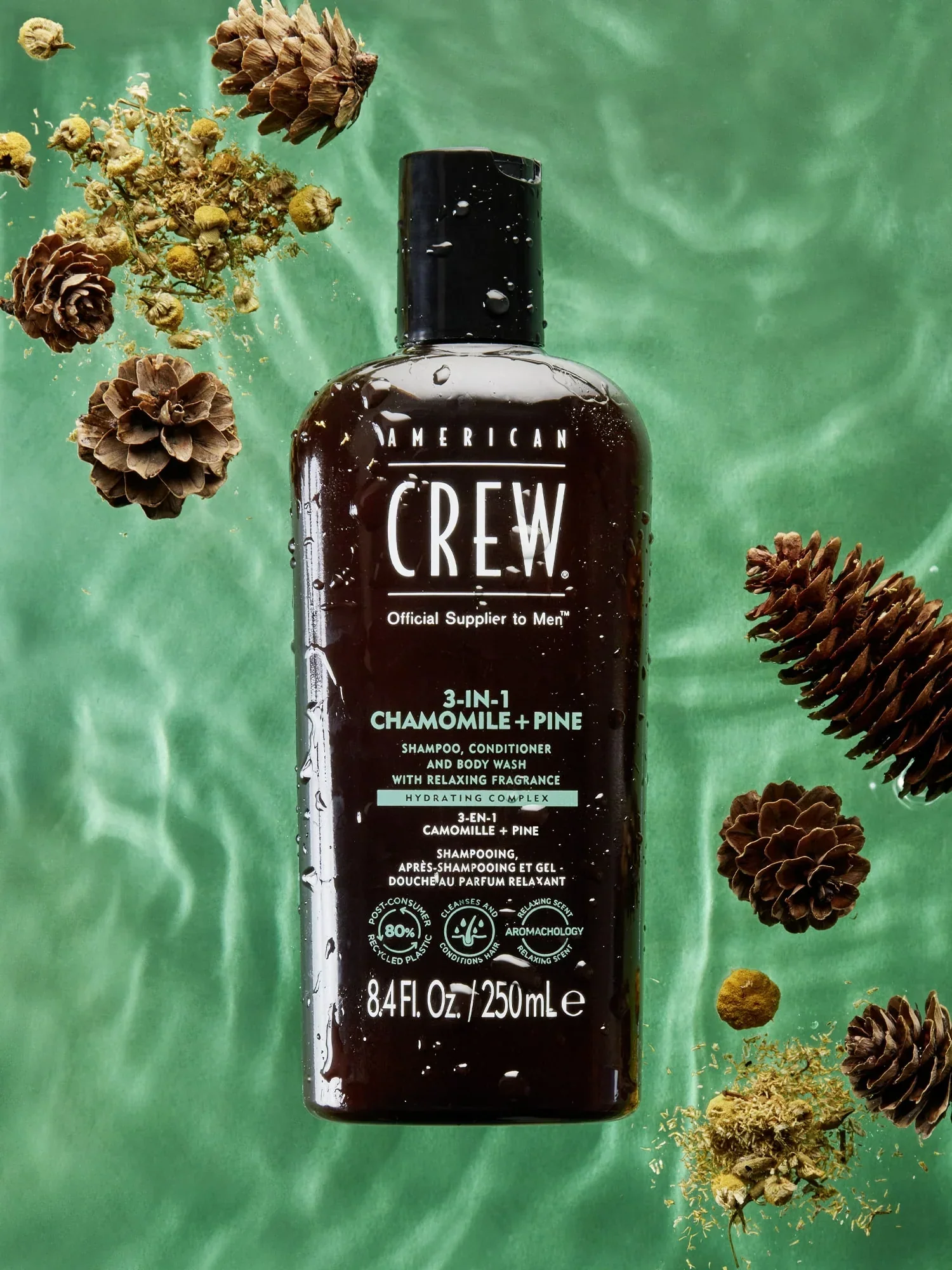 American Crew 3-IN-1 Chamomile + Pine 250ml - Image 2