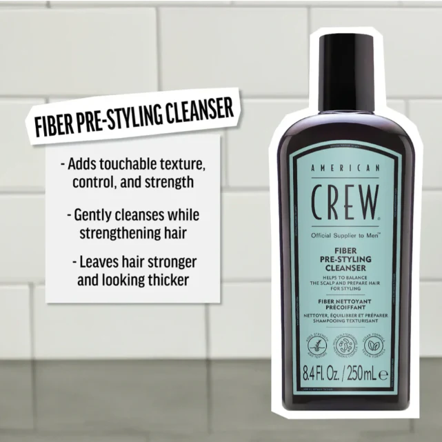American Crew Fiber Pre Styling Shampoo 250ml - Image 2