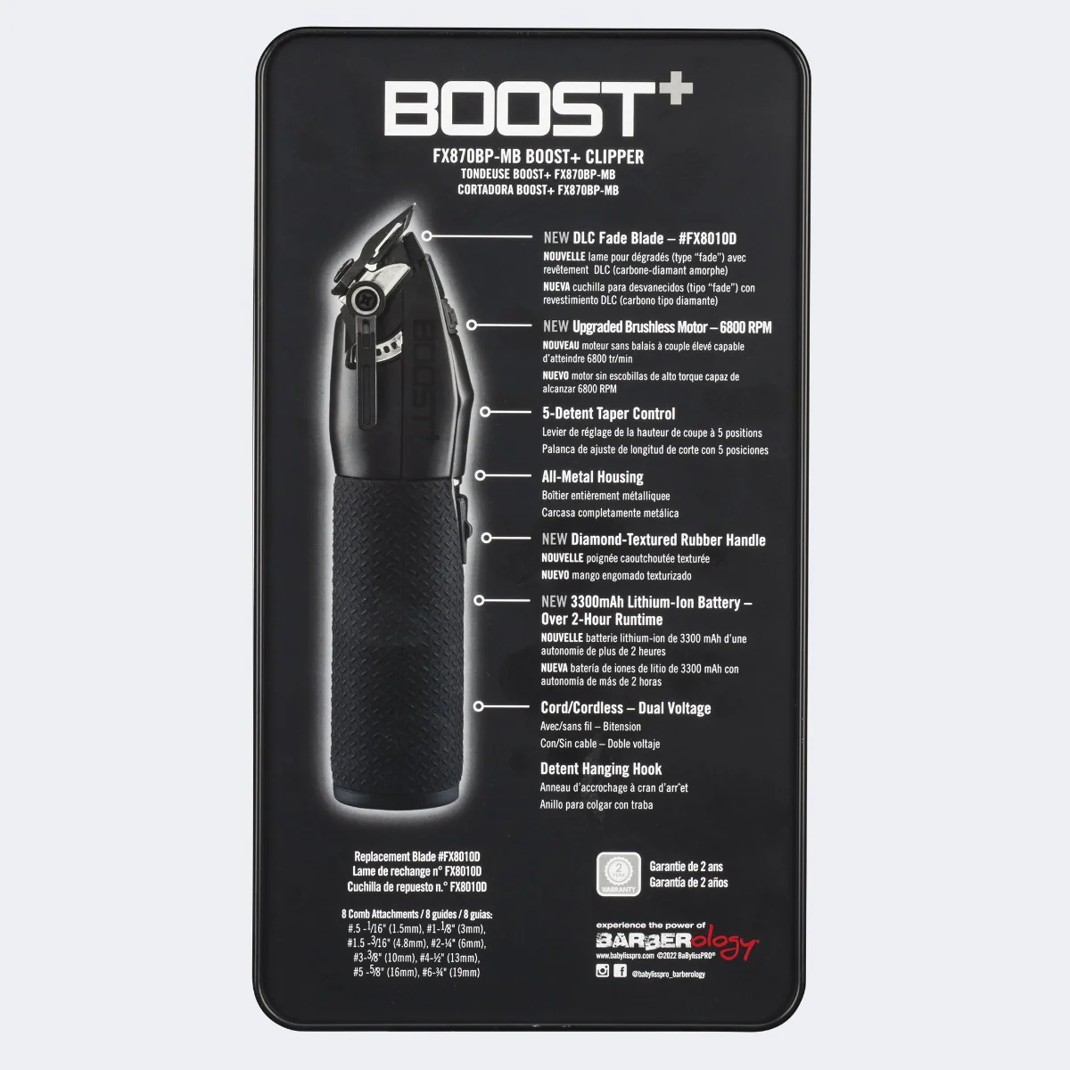 BabylissPro Boost+ Clipper Matte Black - Image 5
