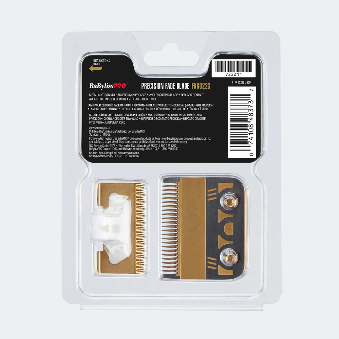 BabylissPro Gold Titanium Metal - Injection Molded (MIM) Precision Fade Blade (22 Teeth) - Image 6
