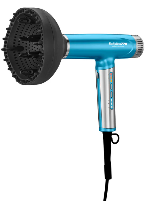 BabylissPro High Speed Nano Light Blue Hair Dryer - Image 4
