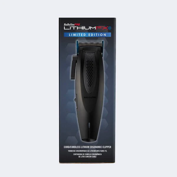 BabylissPro LimitedFX+ Matte Black Lithium Ergonomic Clipper - Image 3