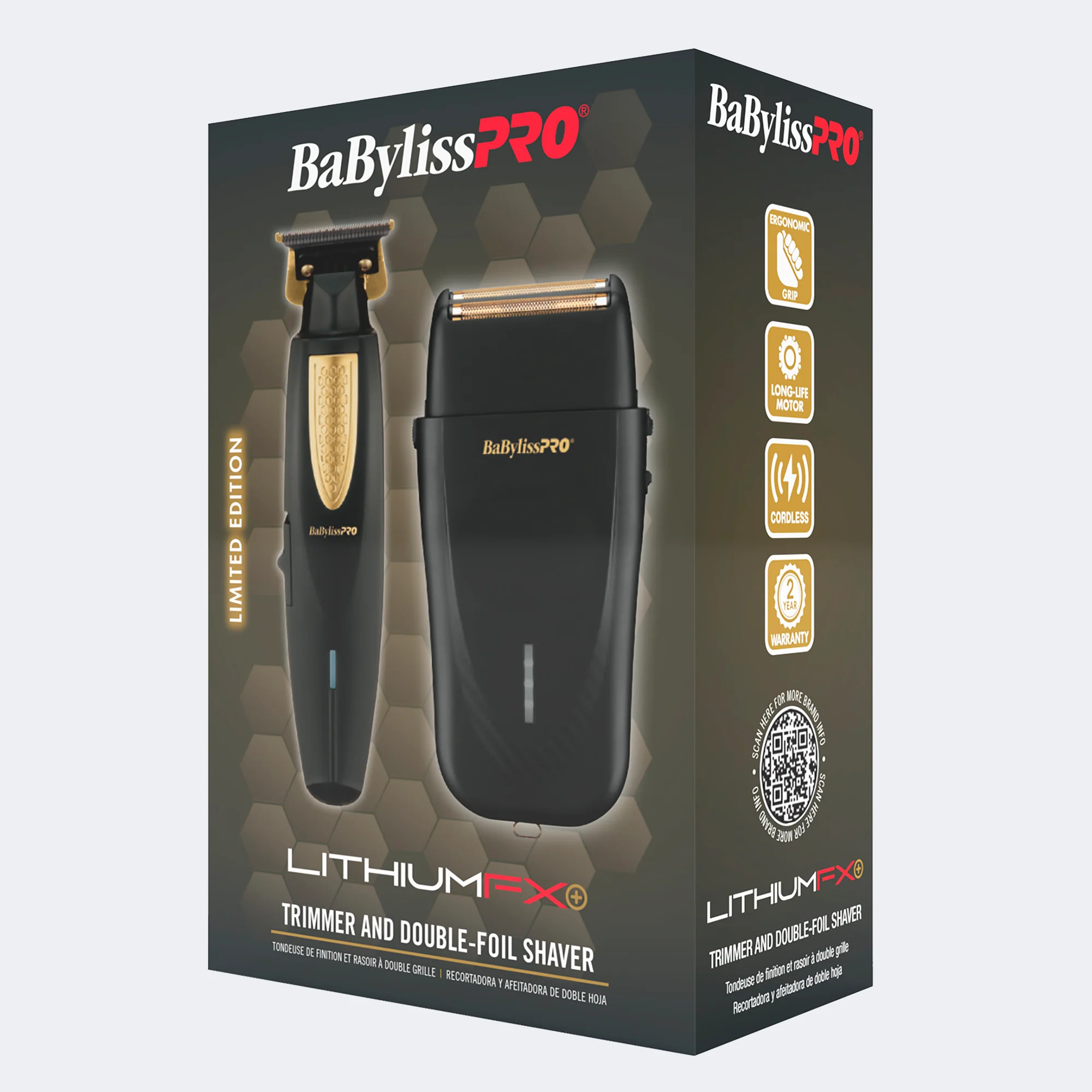 BabylissPro LithiumFX+ Trimmer and Double-Foil Shaver Prepack - Image 2