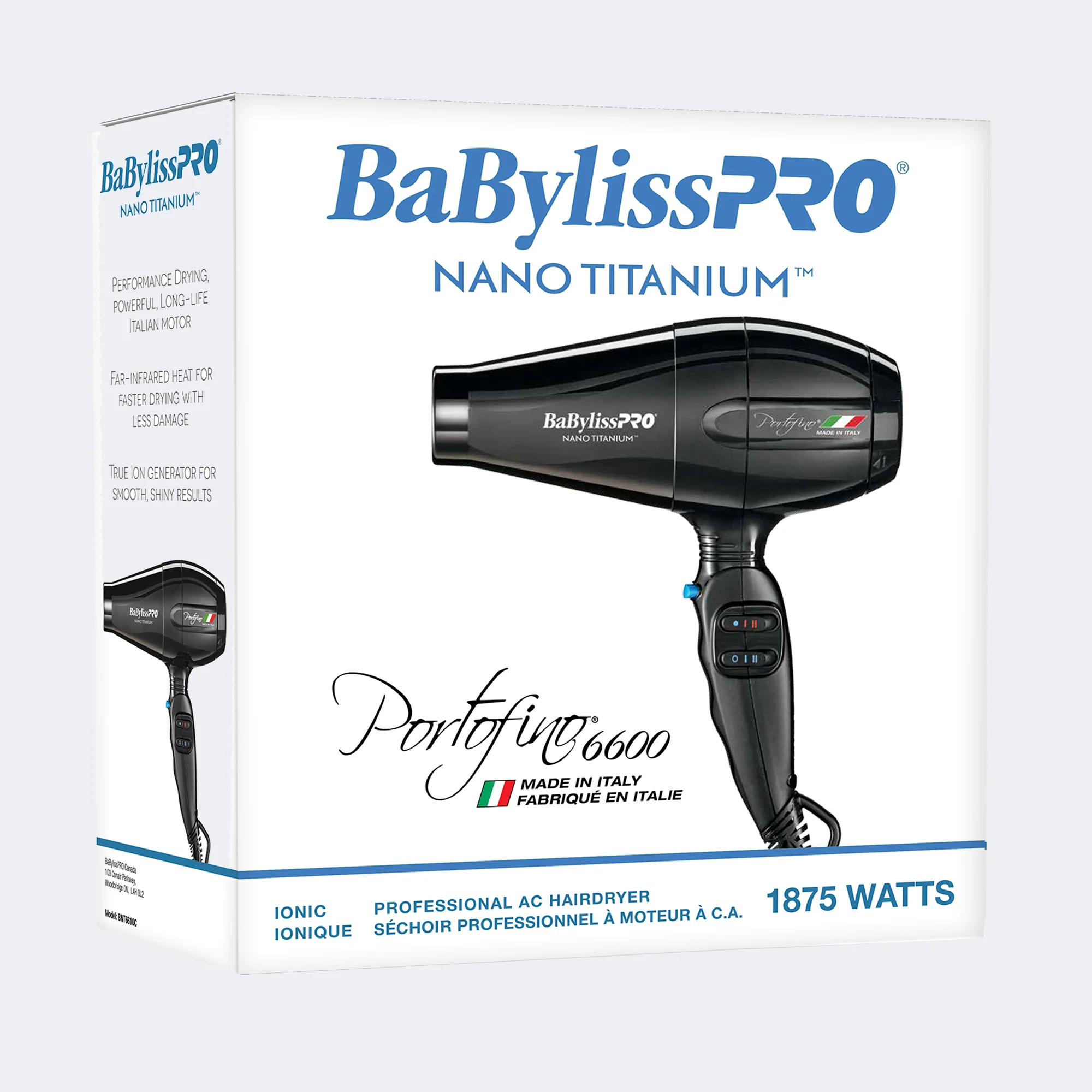 BabylissPro Nano-Titanium Portofino Hairdryer - Image 3