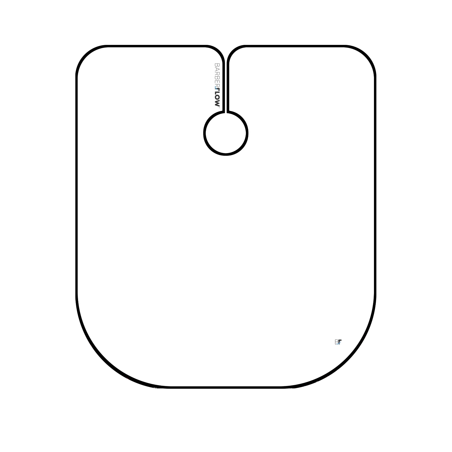 Barber Flow Classic White Cape - Image 2