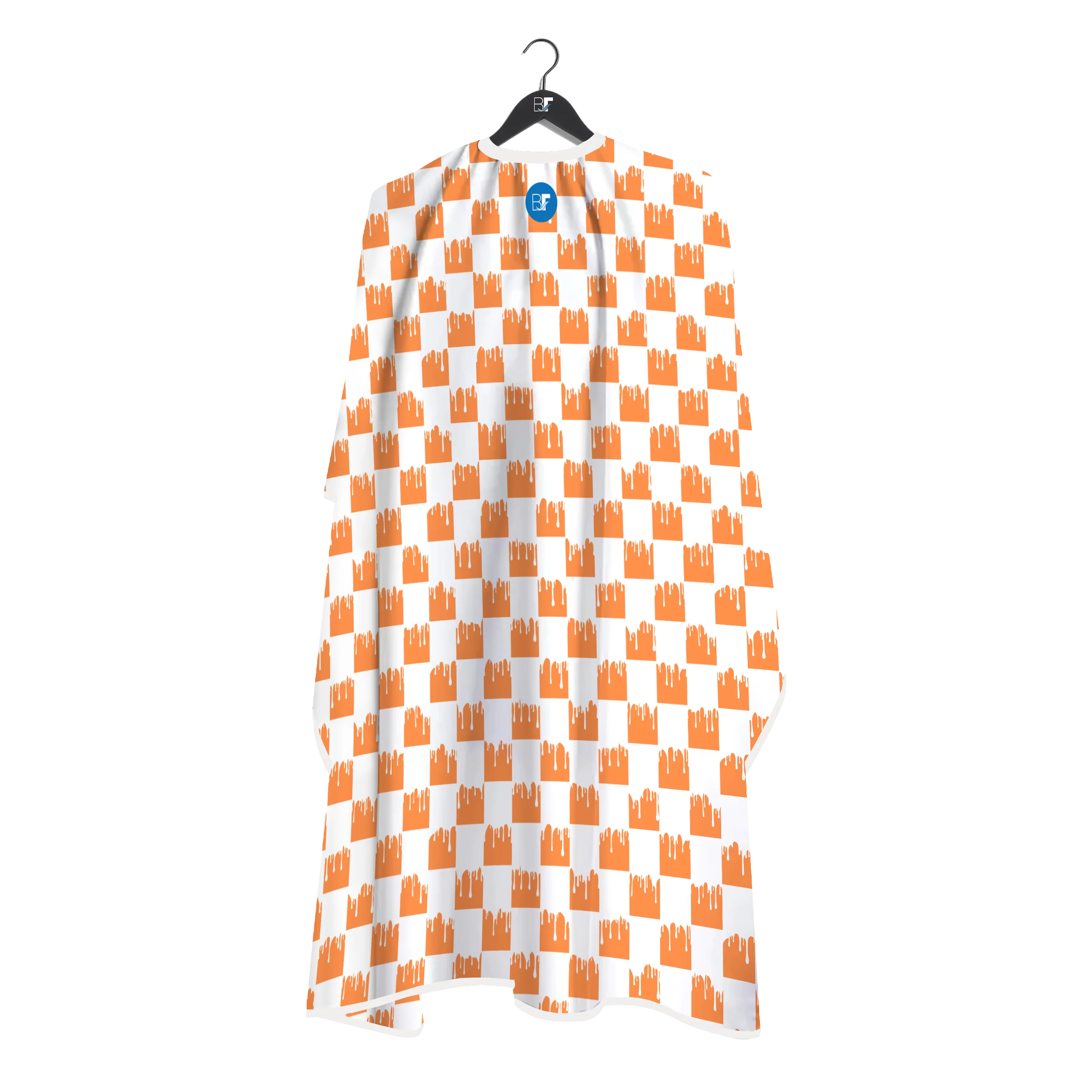 Barber Flow Dripped Checker Cape - Orange