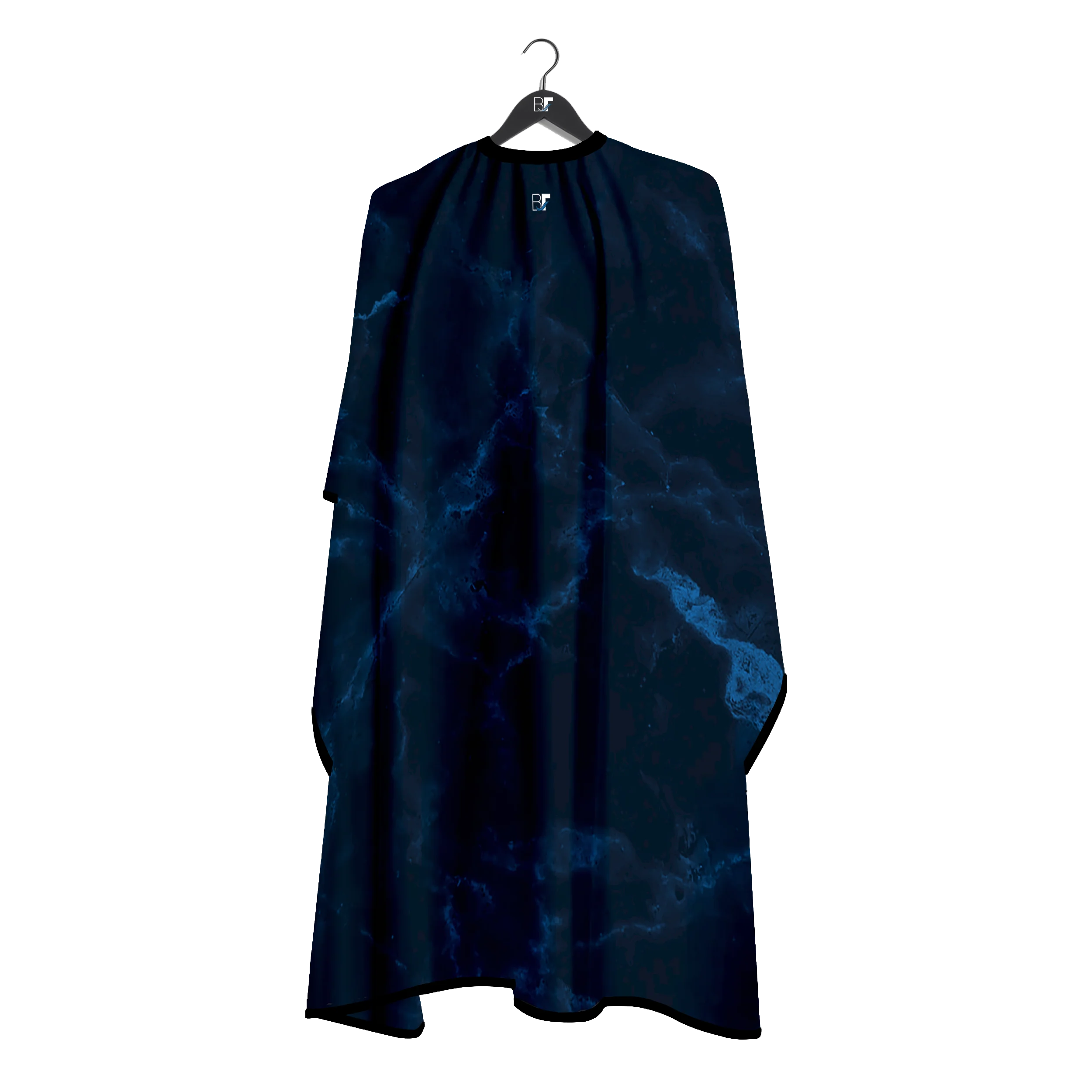 Barber Flow Marble Blue on Black Cape