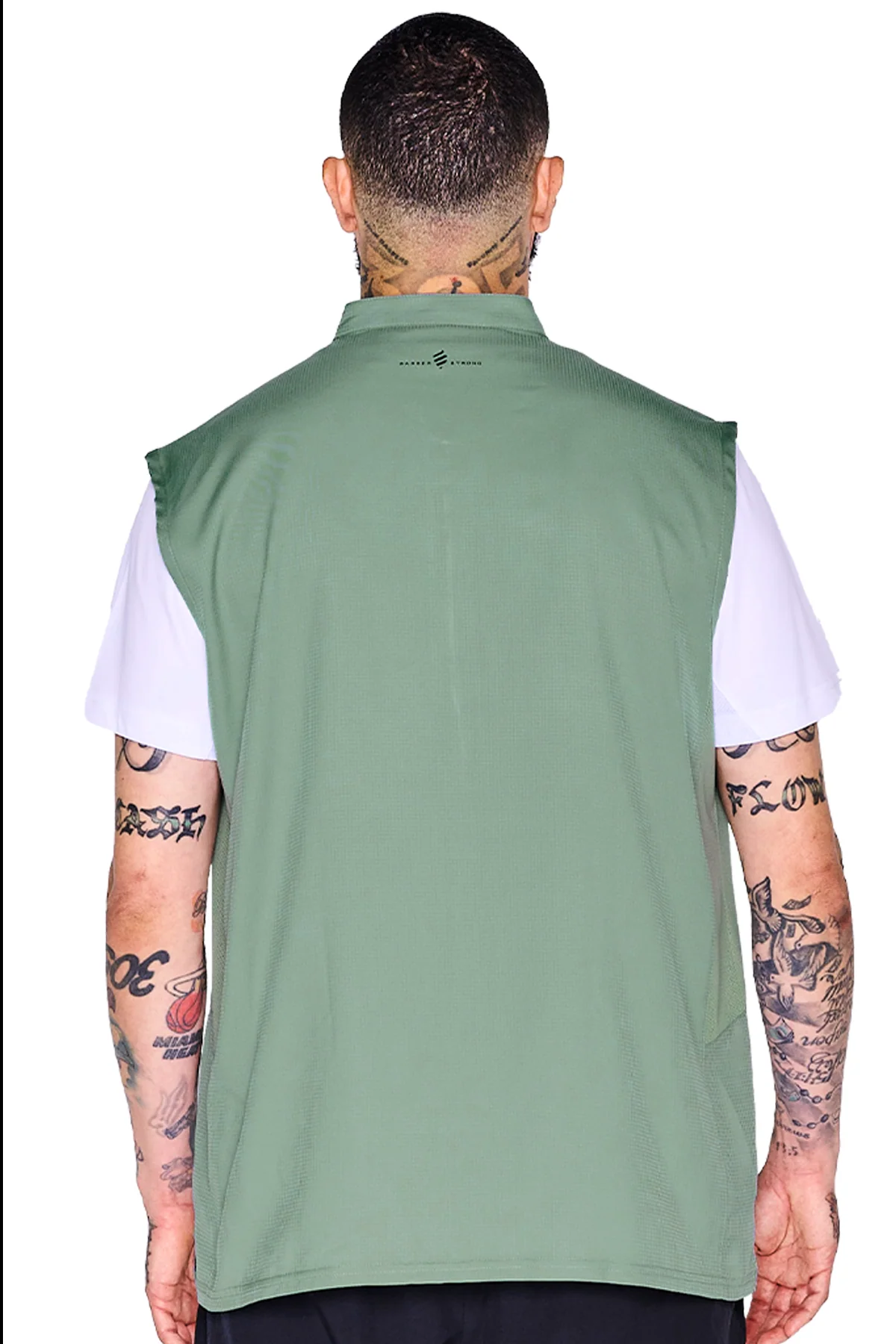 Barber Strong The Barber Vest - Army Green - Image 3