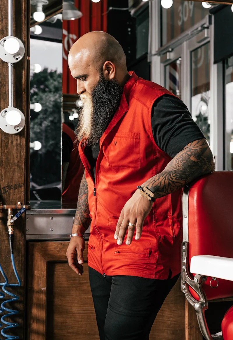 Barber Strong the Barber Vest - Red - Image 4