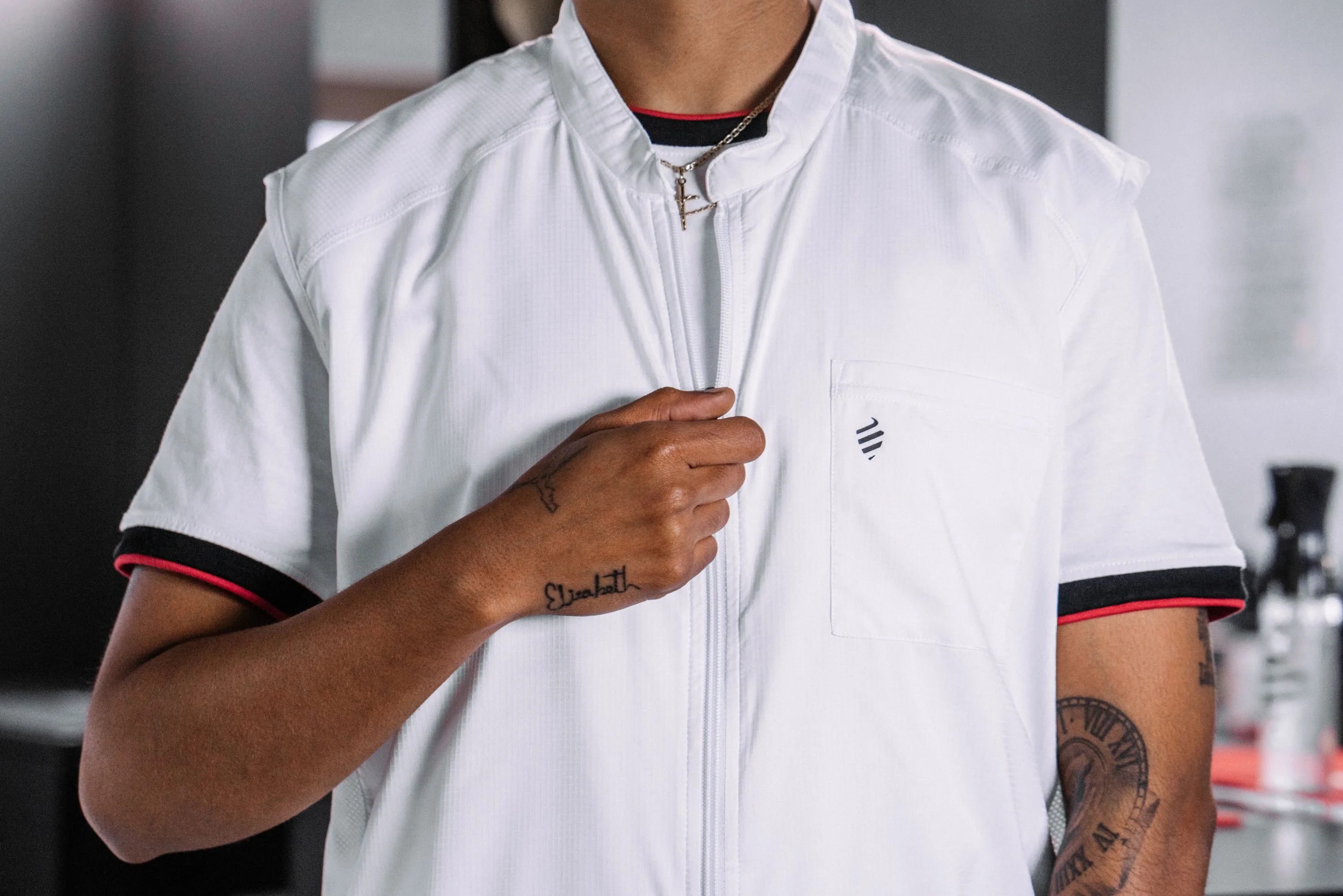 Barber Strong The Barber Vest - White - Image 5