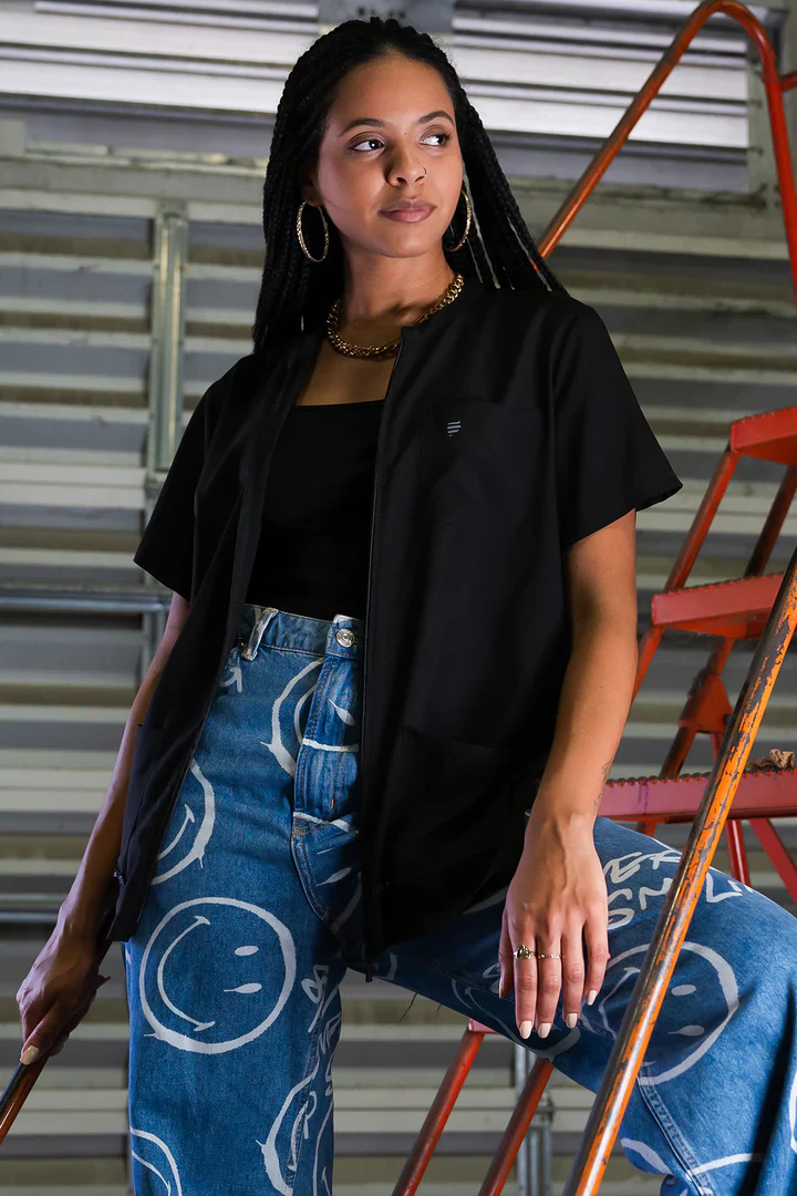 Barber Strong The Womens Barber Jacket - Black - Image 4