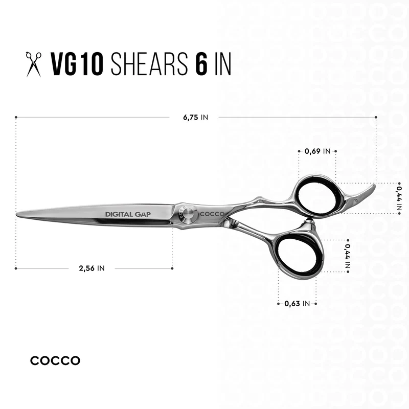 Cocco VG10 6" Cutting Shear and 6" Thinning Shear (Left Hand Set) - Image 2