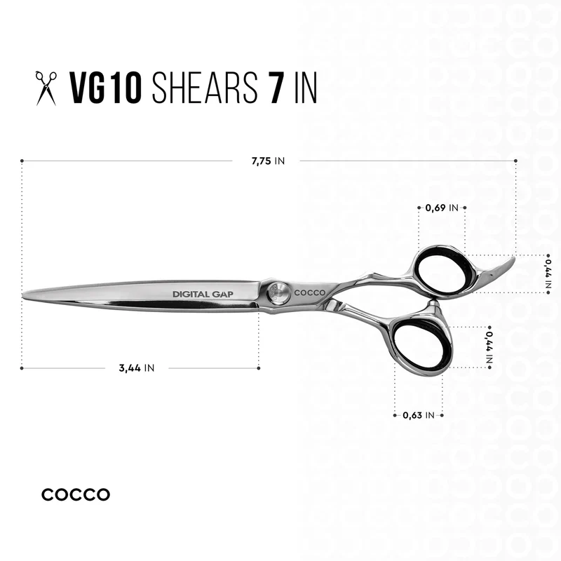 Cocco VG10 7" Cutting Shear and 6" Thinning Shear (Left Hand Set) - Image 2