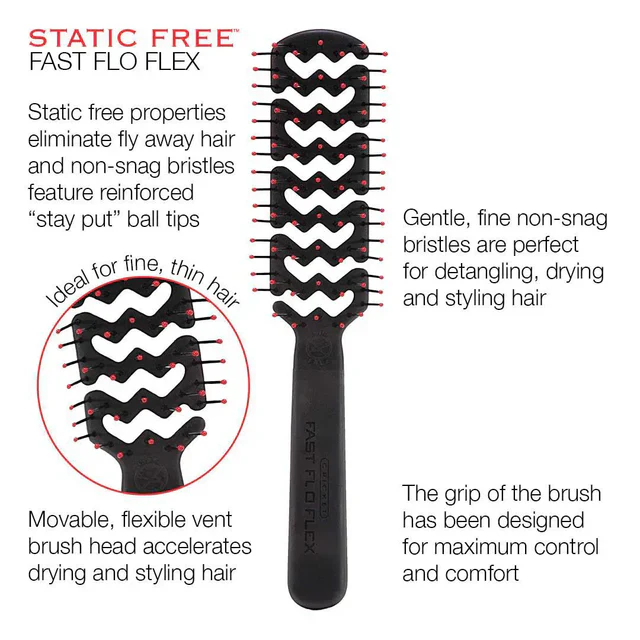 Cricket Static Free Fast Flo Vent Brush - Image 2