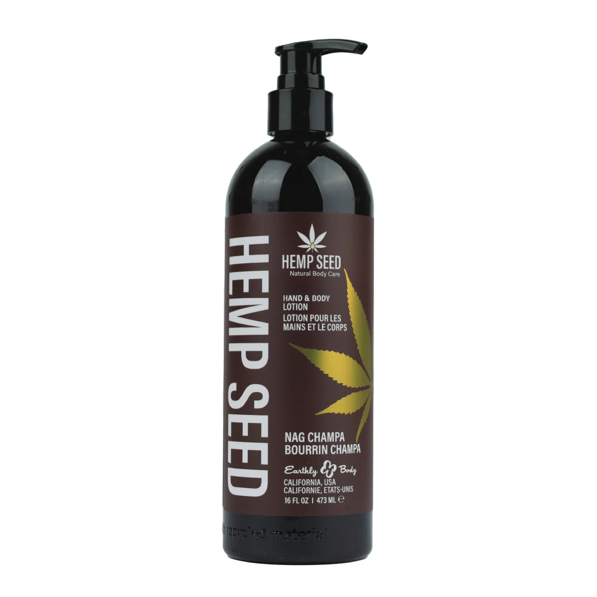 Earthly Body Hemp Seed Hand & Body Lotion Nag Champa 16OZ