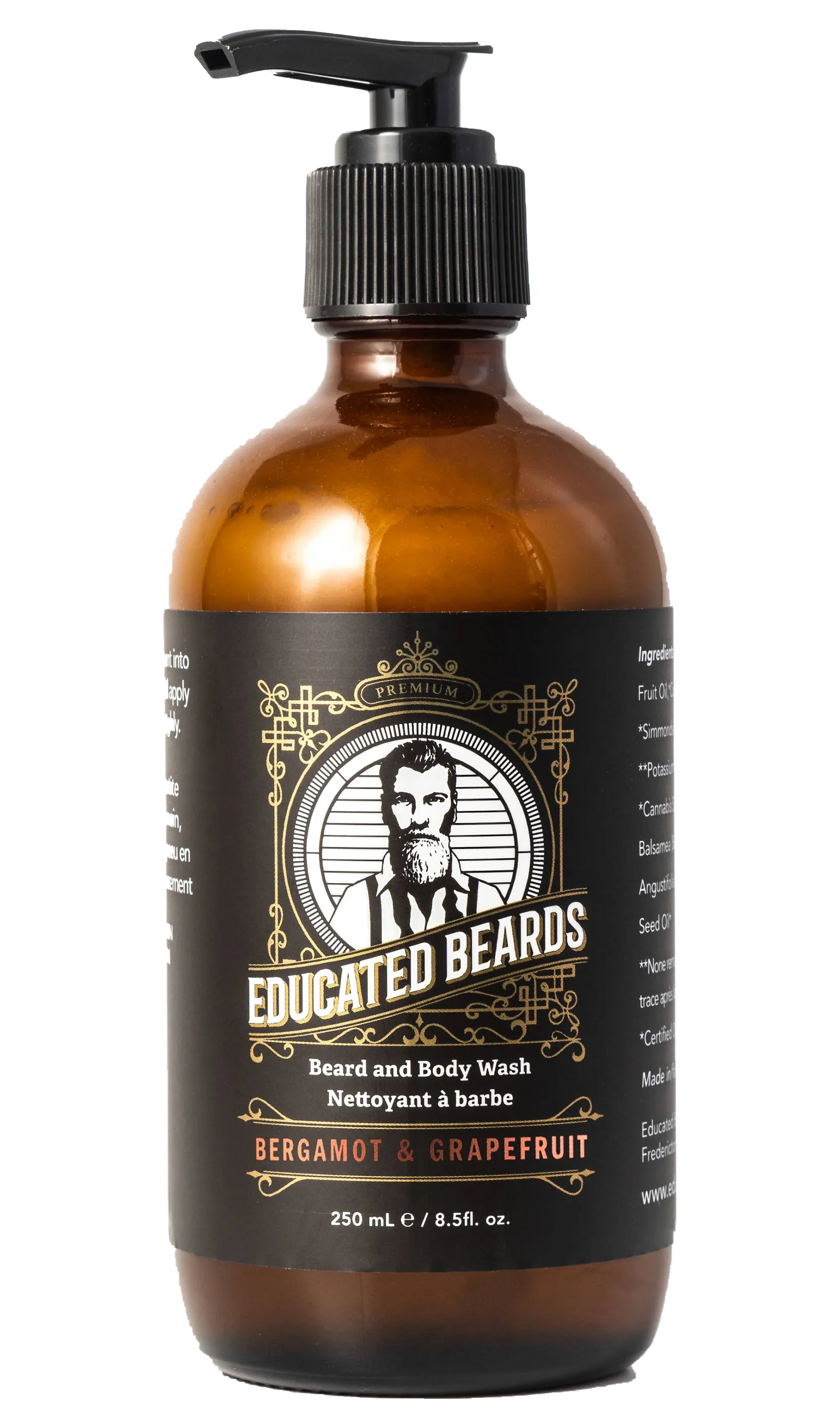 Educated Beards Bergamot Grapefruit Beard Wash 250ml - Image 2