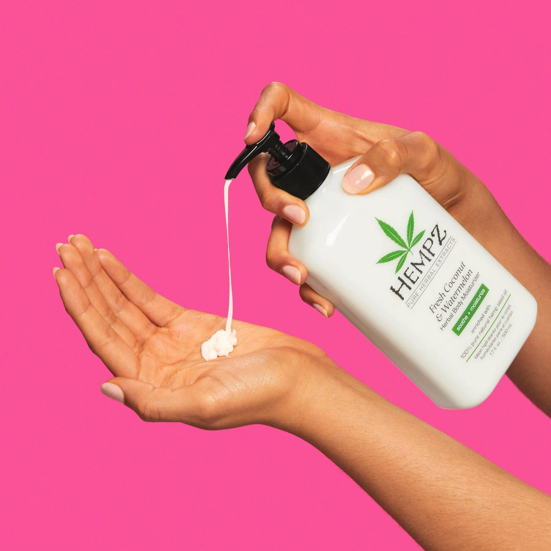 Hempz Fresh Coconut & Watermelon Herbal Body Moisturizer 17 OZ. - Image 3