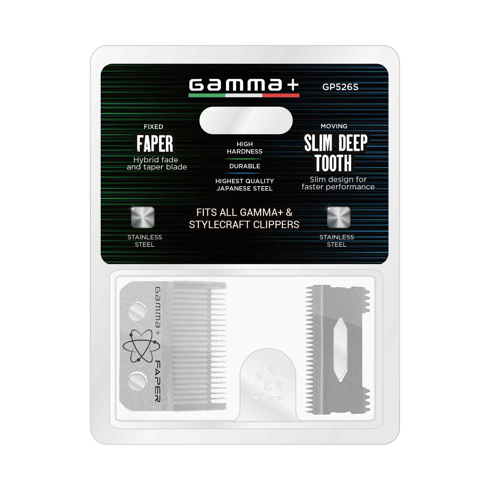 Gamma + Fixed Steel Faper Blade + Deep Slim Cutting Blade Set - Image 2