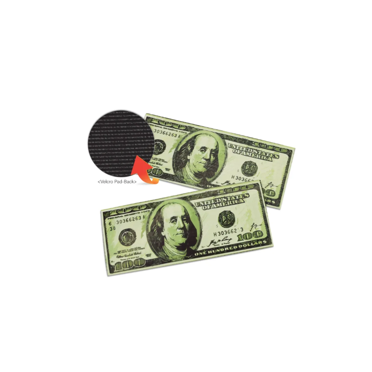 Black Ice Hair Gripper Money Velcro Pads (2 pc) - Image 2