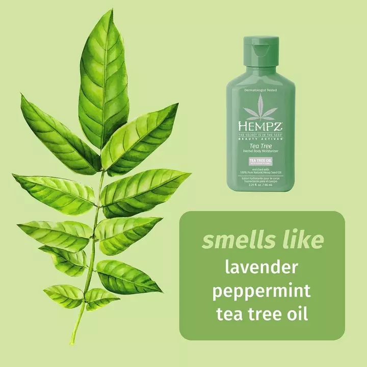 Hempz Tea Tree Herbal Body Moisturizer 2.25oz. - Image 2