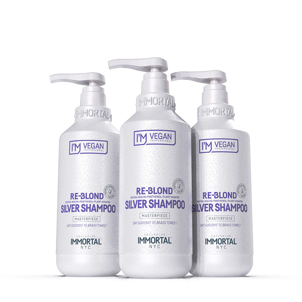 Immortal NYC I'm Vegan Re-blond Silver Shampoo 500ML - Image 2