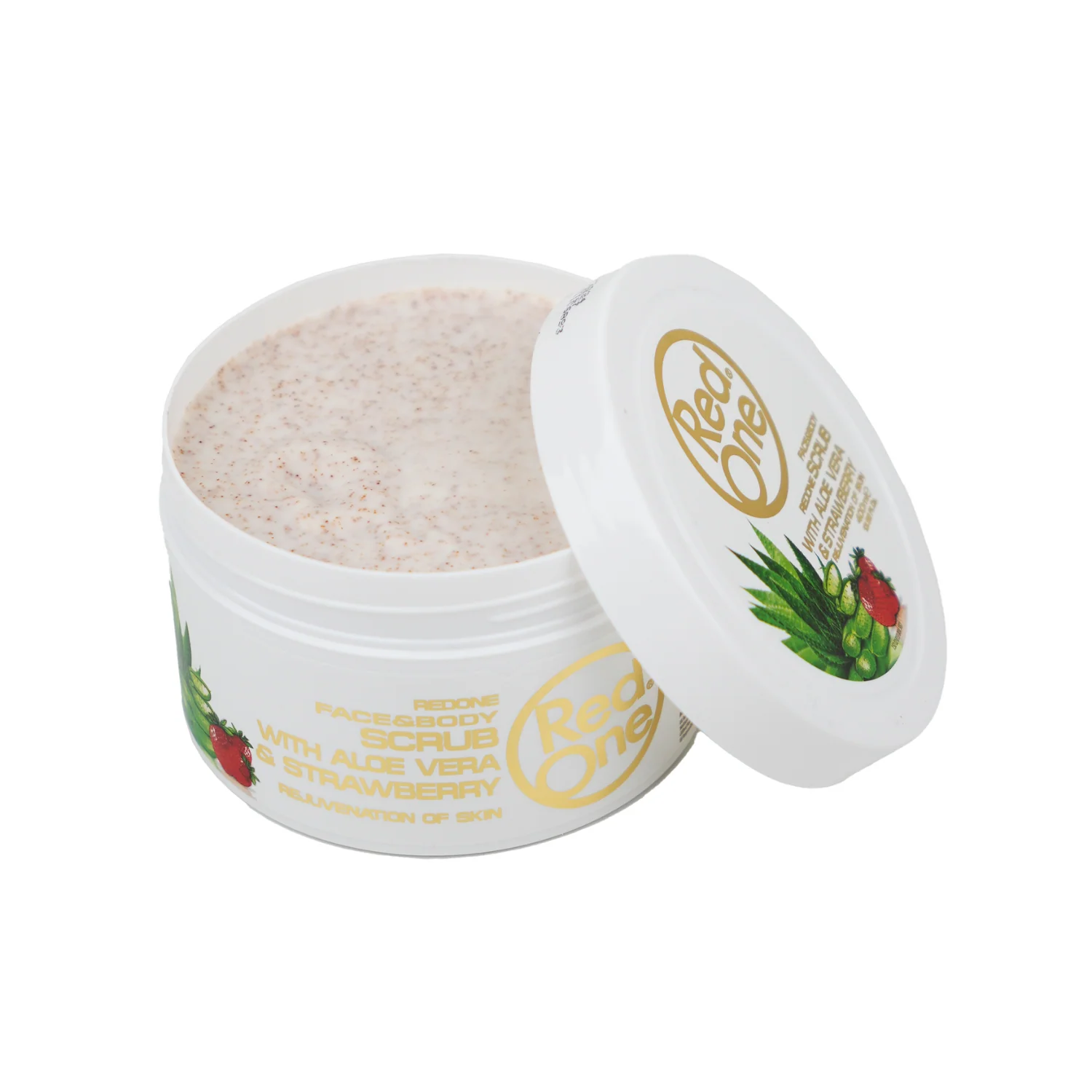 RedOne Strawberry Aloe Vera Facial Scrub 400ml - Image 2