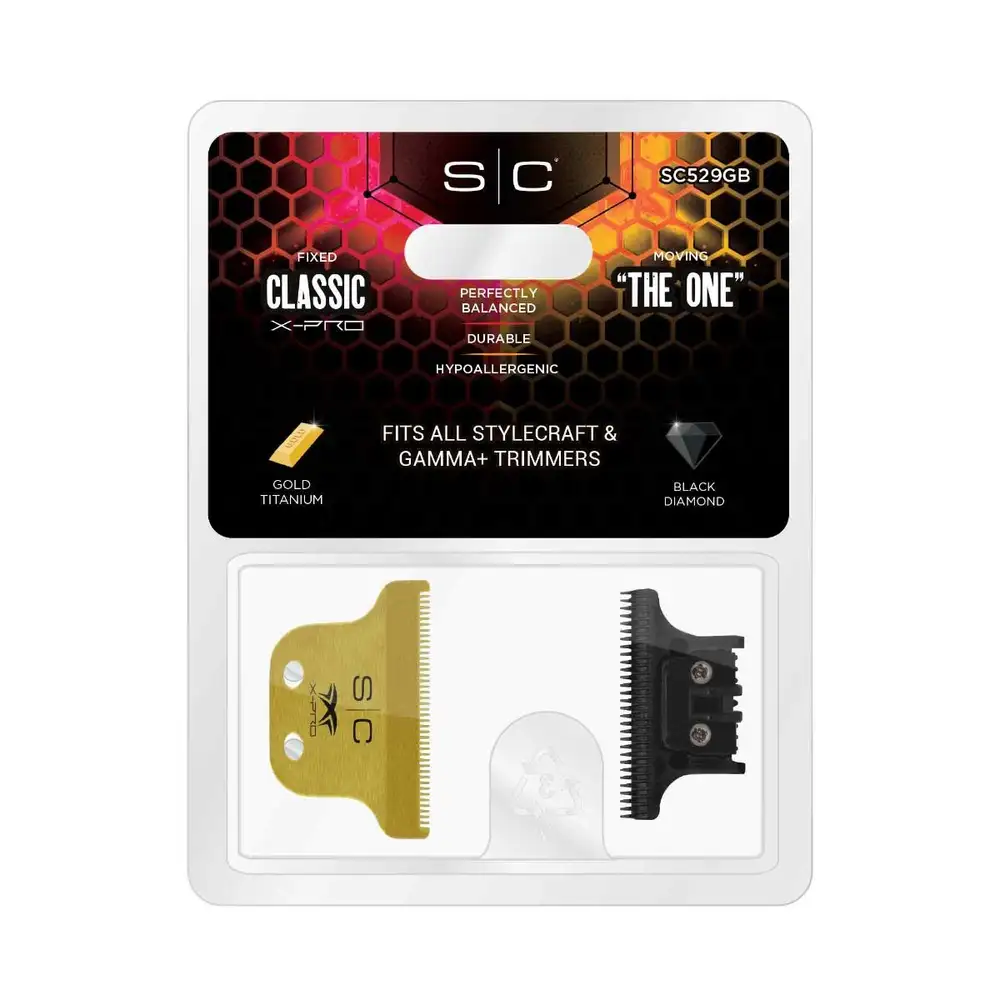 S|C Gold Titanium Classic X-Pro Hair Trimmer Blade & The One Precision DLC Cutting Blade - Image 4