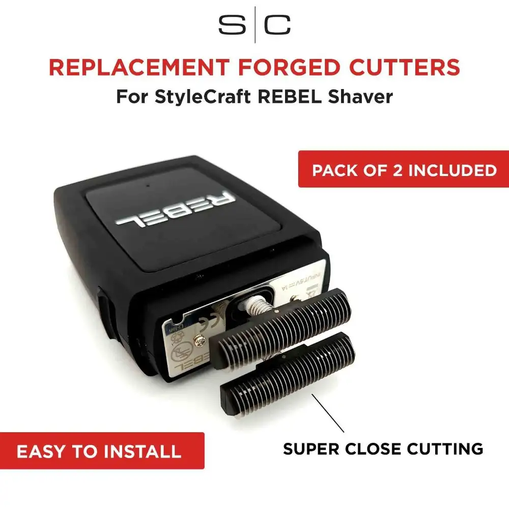 S|C Rebel Shaver Gold Titanium Replacement Cutter Blades - Image 4