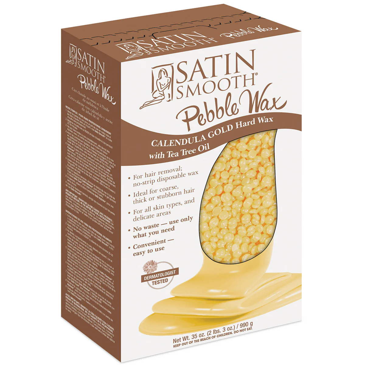 Satin Smooth Pebble Wax Calendula Gold Hard Wax