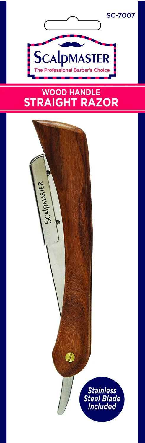 Scalpmaster Deluxe Wood Handle Straight Razor - Image 2