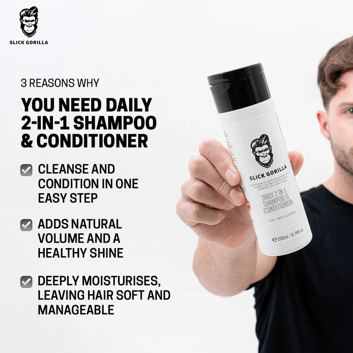 Slick Gorilla Daily 2 in 1 Shampoo & Conditioner 200ML - Image 3