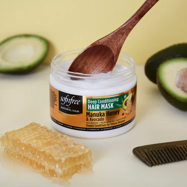 Sofn'free Deep Conditioning Hair Mask with Manuka Honey and Avocado 325 ml - Image 3