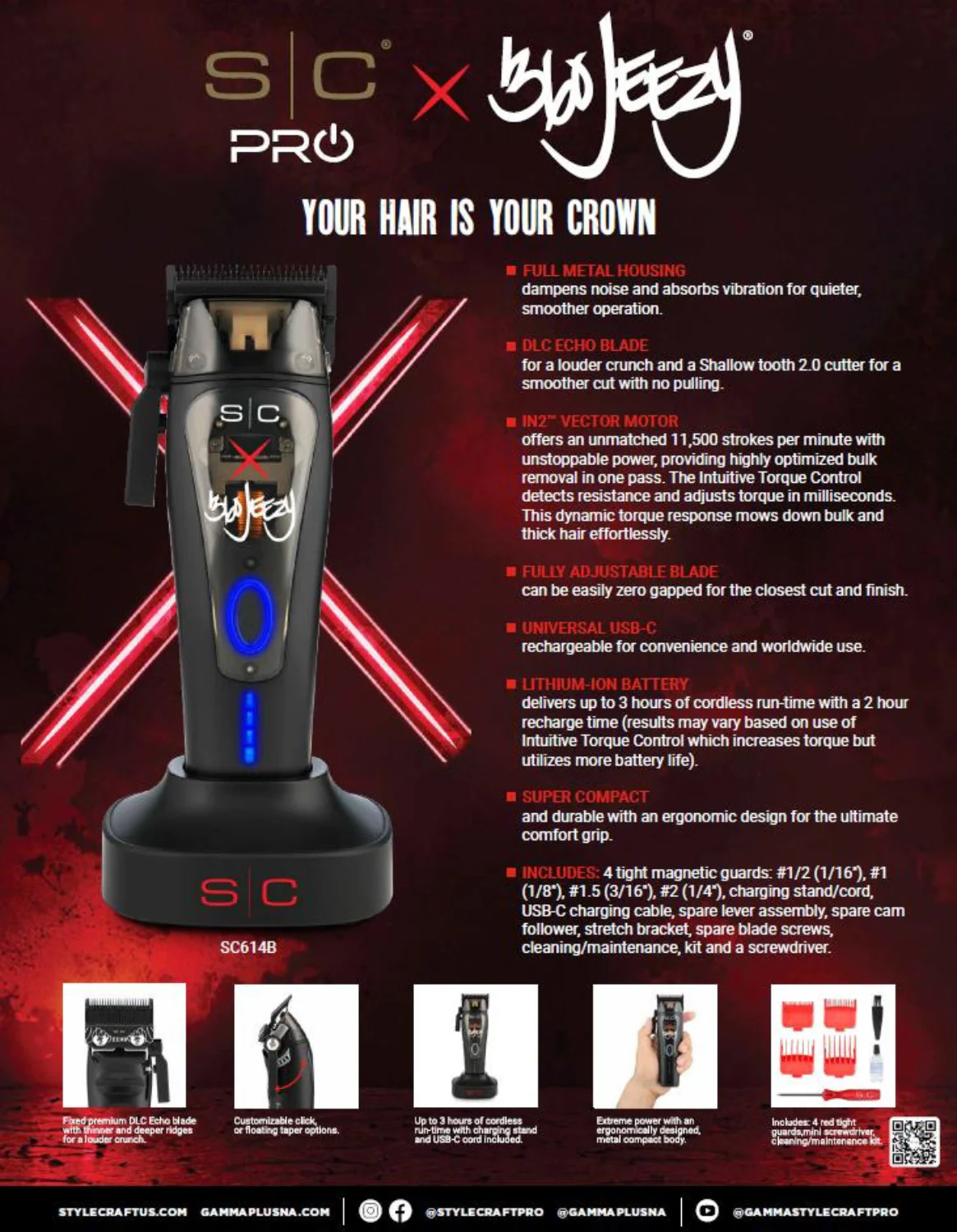 StyleCraft X 360 Jeezy Cordless Vector Clipper - Image 7