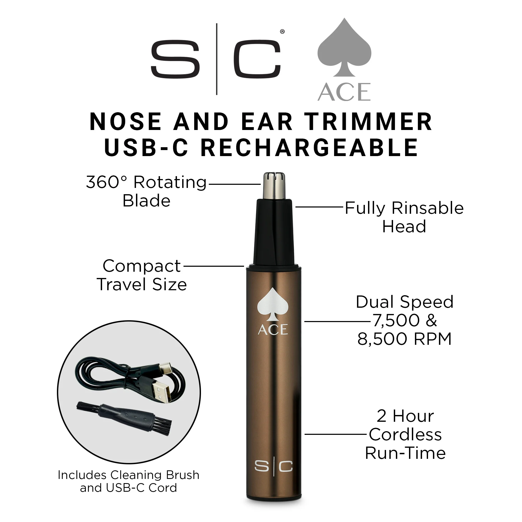 S|C ACE Electric Nose Hair Trimmer - Image 5