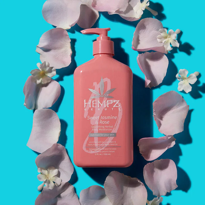 Hempz Sweet Jasmine & Rose Collagen Infused Herbal Body Moisturizer 17oz. - Image 3