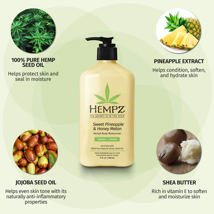 Hempz Sweet Pineapple & Honey Melon Herbal Body Moisturizer - Image 2