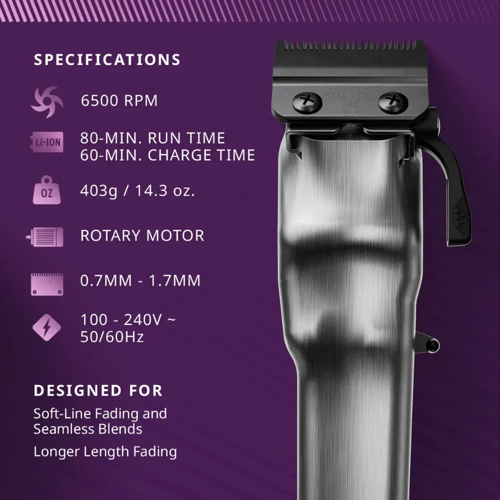 Wahl 5 Star Cordless Legend Li Clipper  - Purple - Image 3